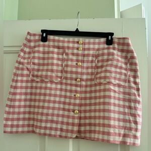 Pink gingham J Crew skirt